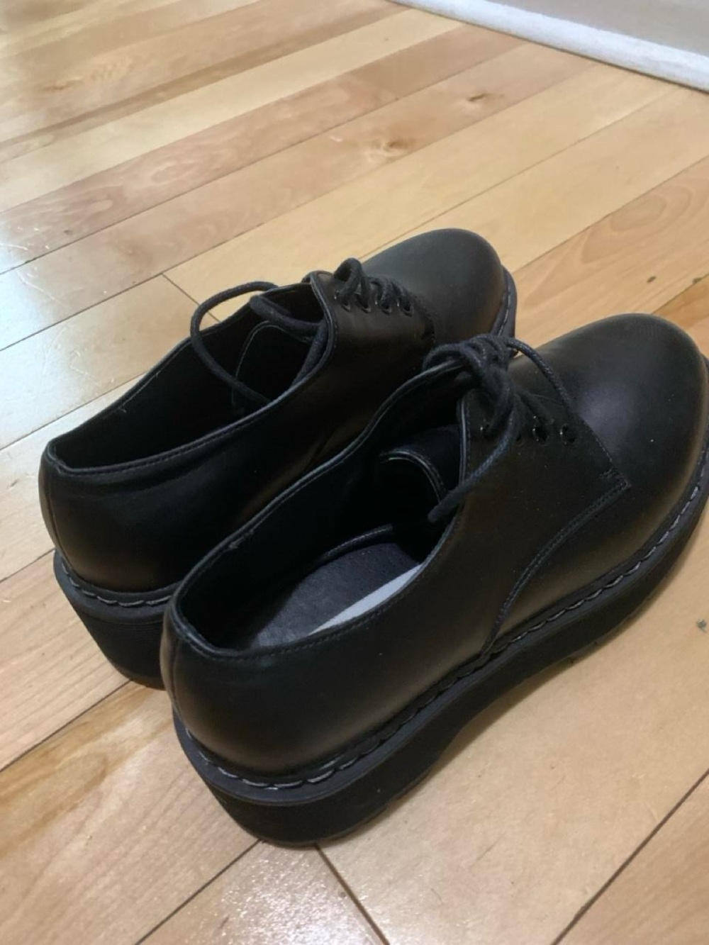 Steve Madden Women's Black Platform Derby Oxfords